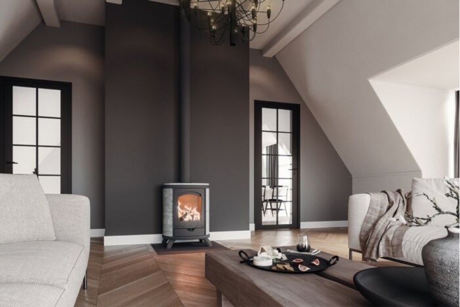 Altech Eclips Basis Naturel speksteen + palcat houtkachel (Voorraadmodel) 