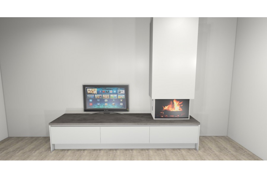 Charlton & Jenrick Polaris 1000 elektrische haard met design meubel