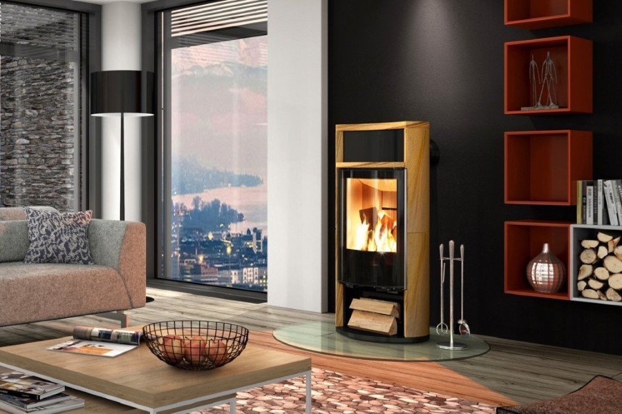 Spartherm Sino City zandsteen Sahara houtkachel